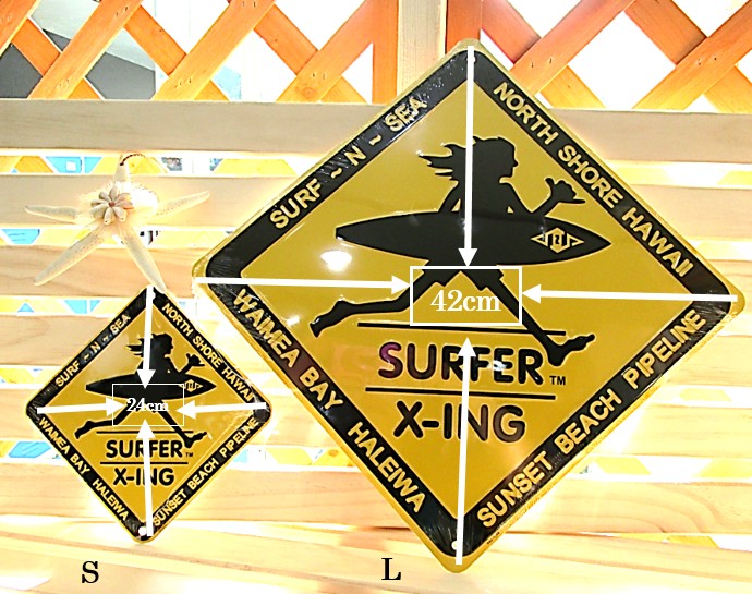 サーフアンドシー　SURF-N-SEA  SURFER X-ING 看板